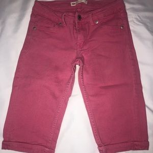 Pink Levis shorts